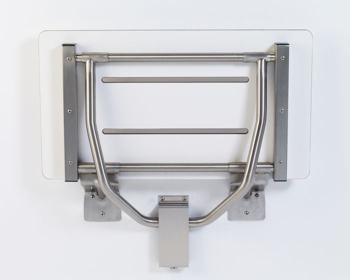 GBS White Phenolic Rectangular Fold Down Shower Seat #3